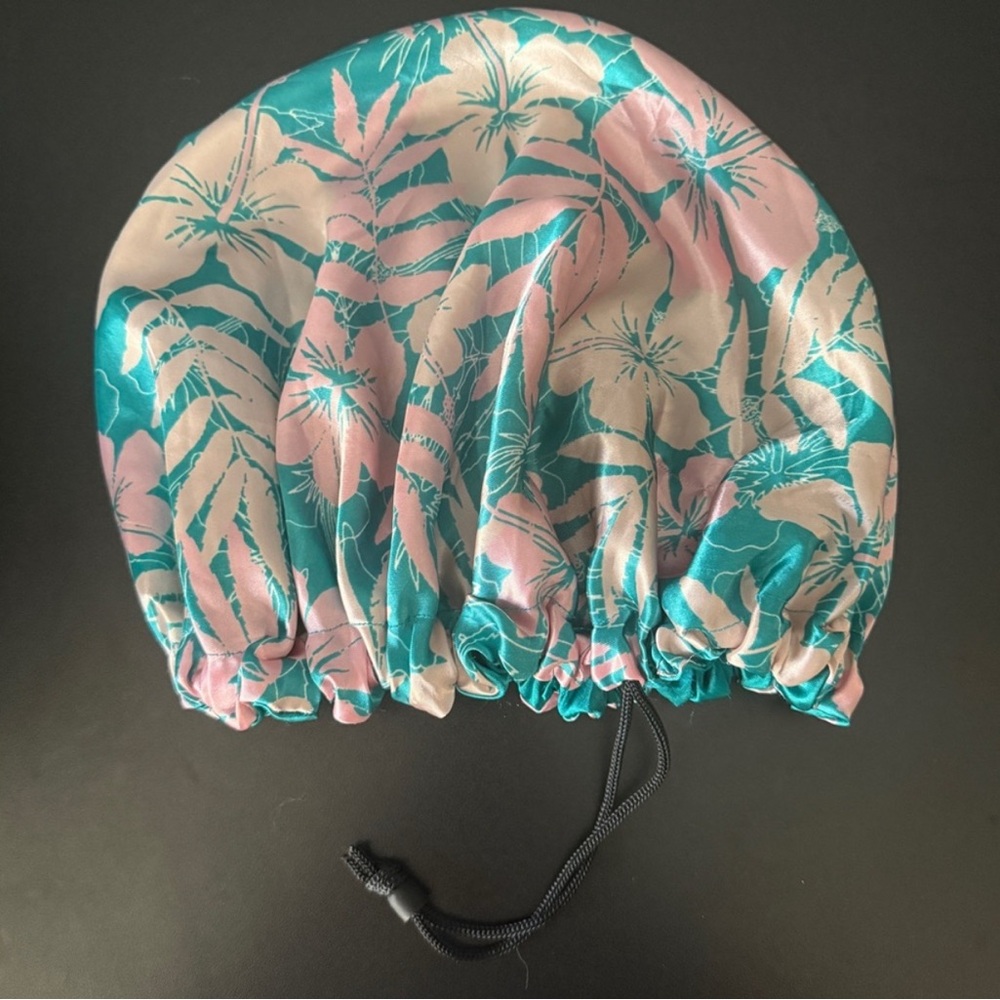 Floral Satin Sleeping Bonnet
